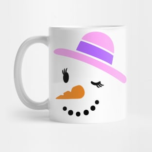 Winking Snow Woman Mug